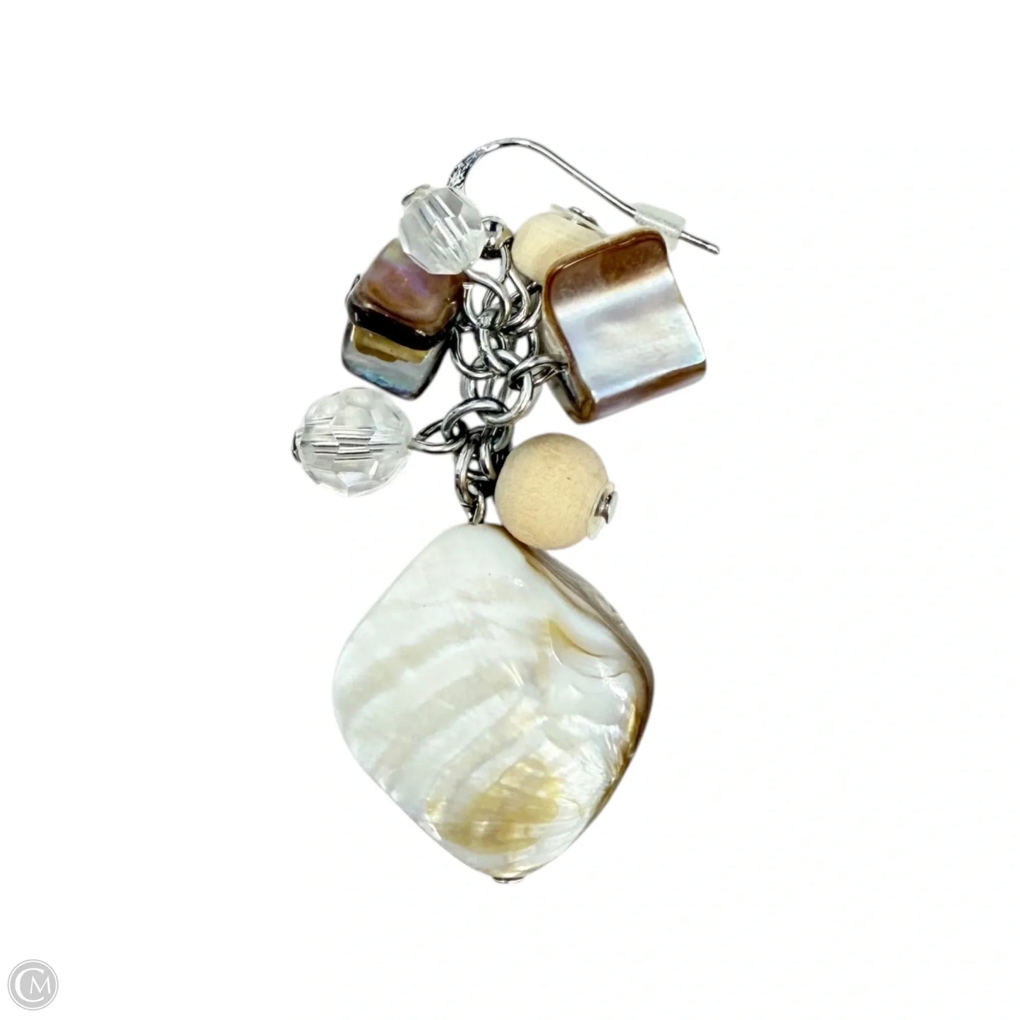 Mother Of Pearl Shell & Bead Dangle Earrings