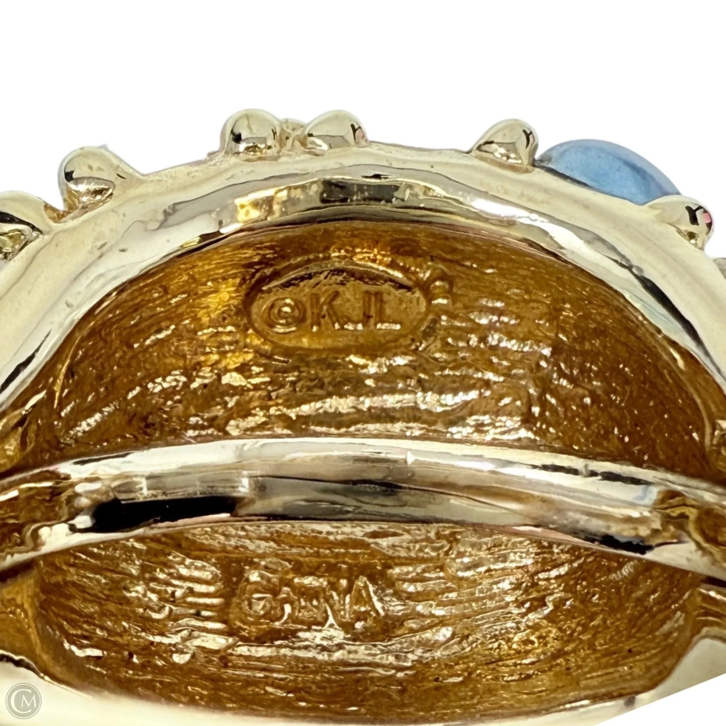 Multi-color Simulated Pearl Cluster Dome Cocktail Ring By Kenneth J Lane, Size: 11