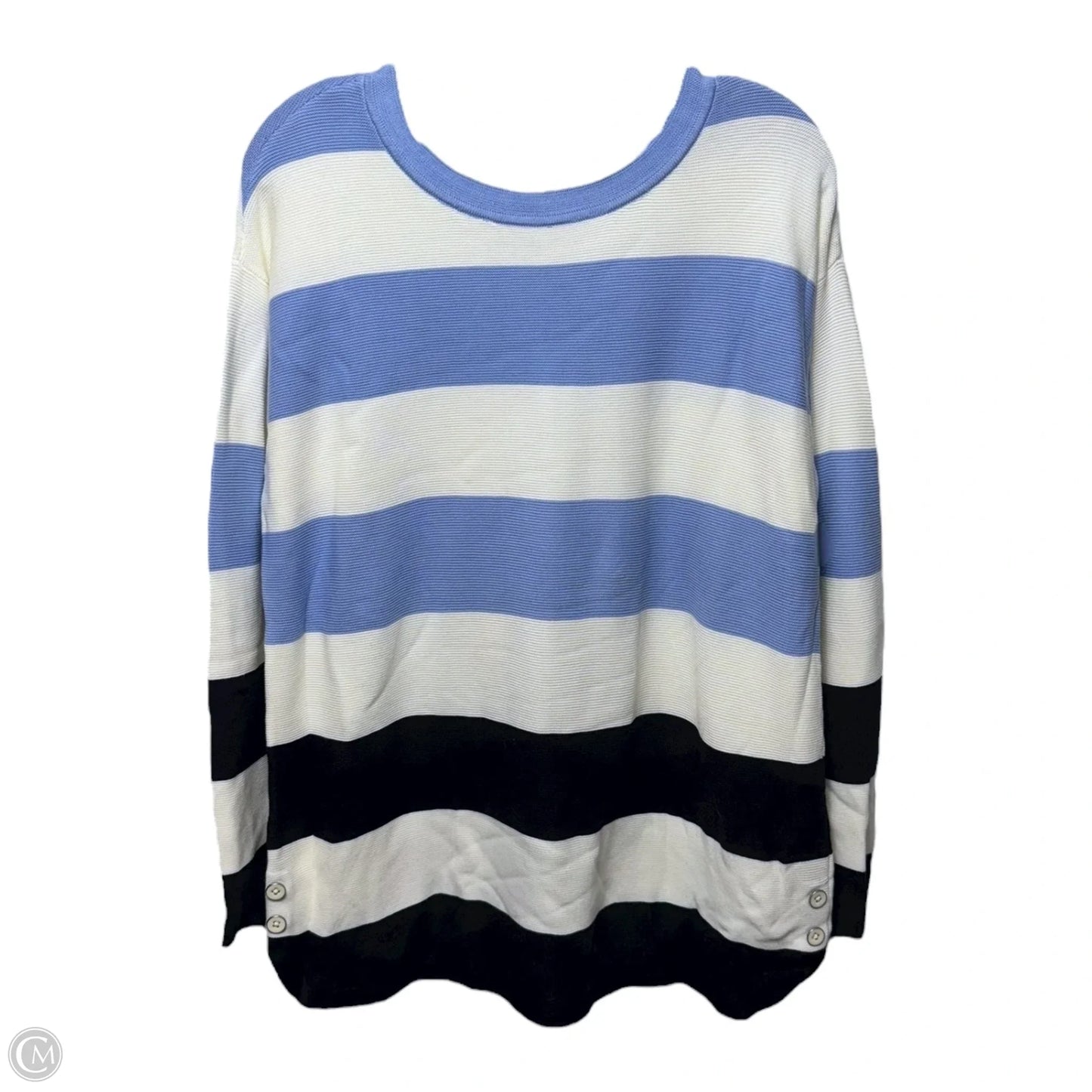 Sweater By Talbots In Striped Pattern, Size: L