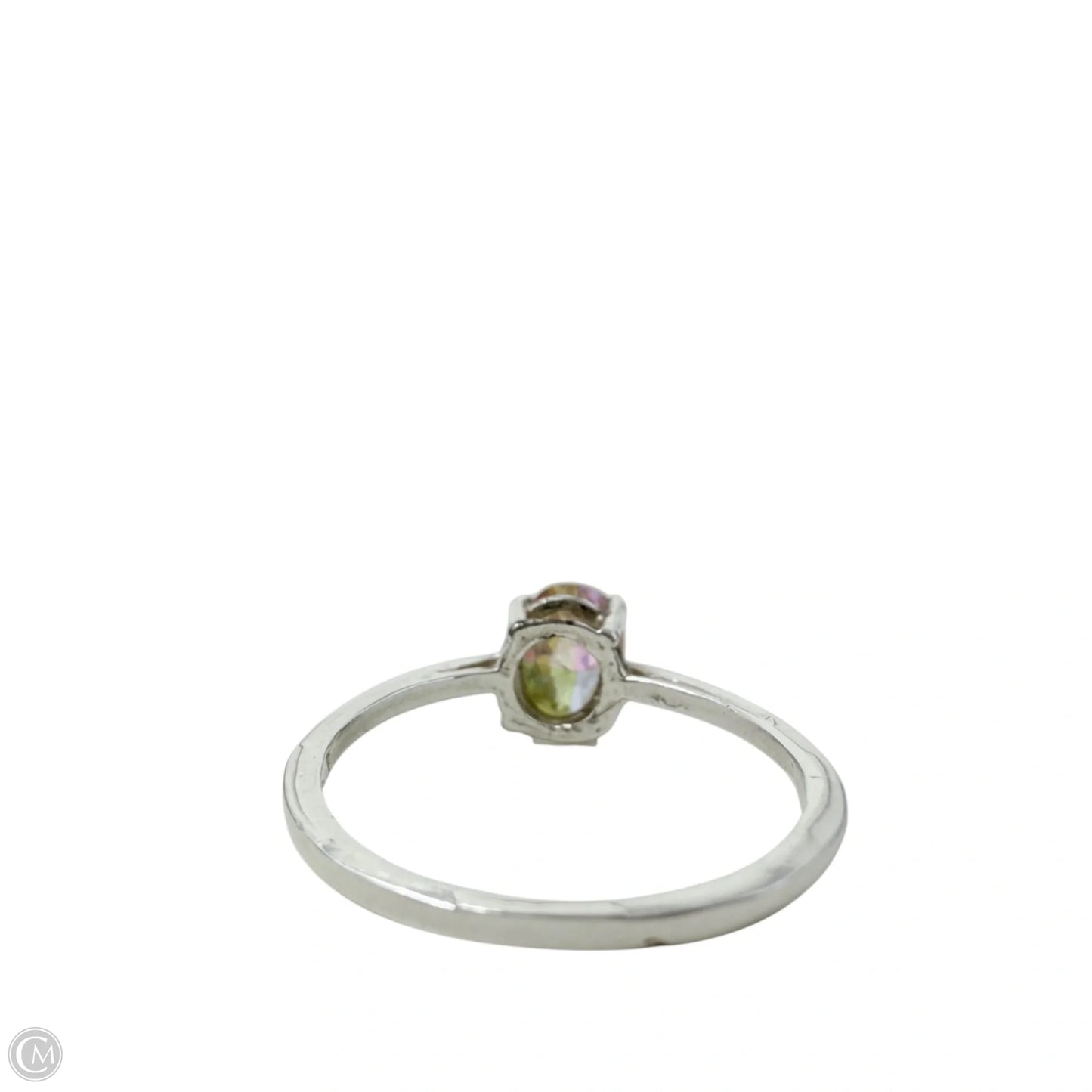 Sterling Silver & Watermelon CZ Ring, Size: 6.5