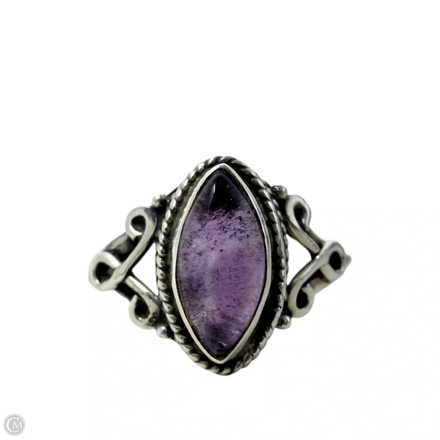Sterling Silver & Amethyst Ring, Size: 6