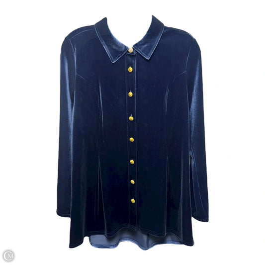 Top Long Sleeve By Soft Surroundings In Blue, Size: M