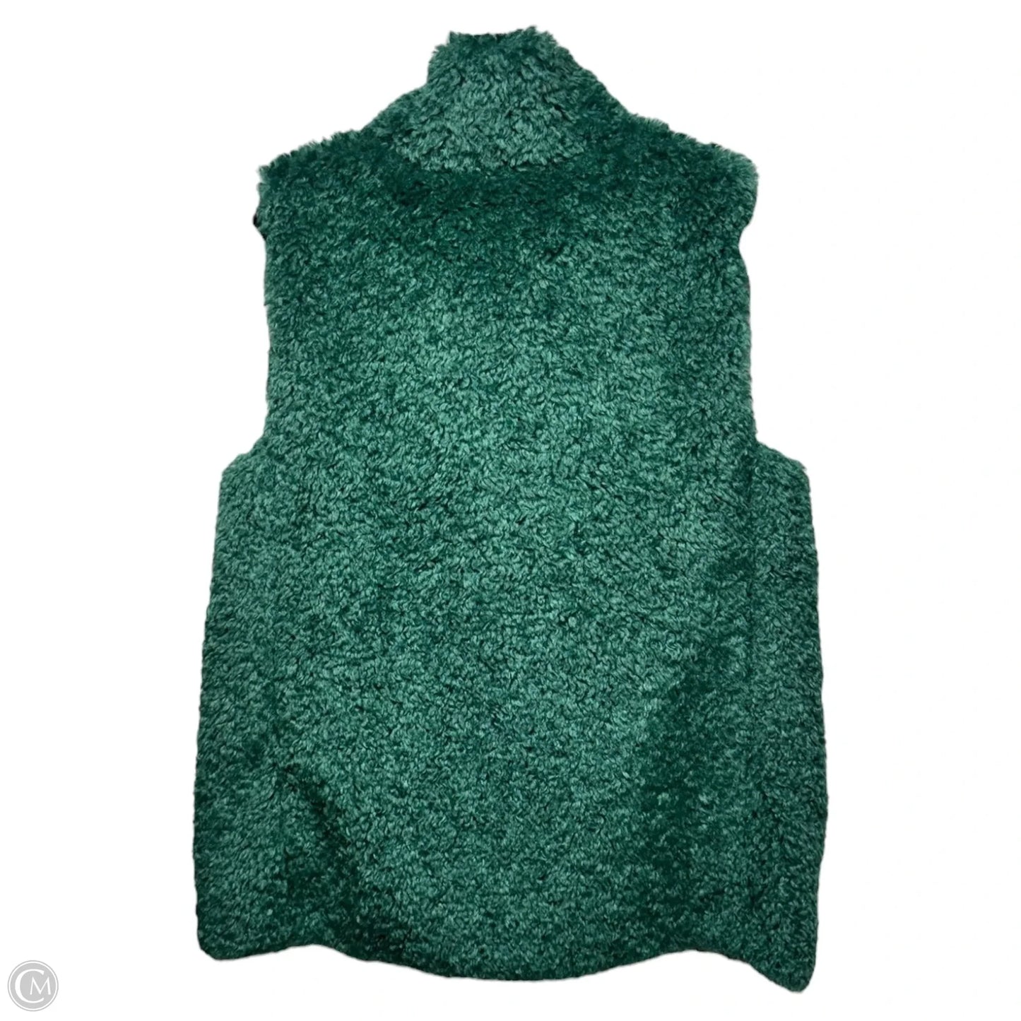 Vest Faux Fur & Sherpa By Talbots In Green, Size: M