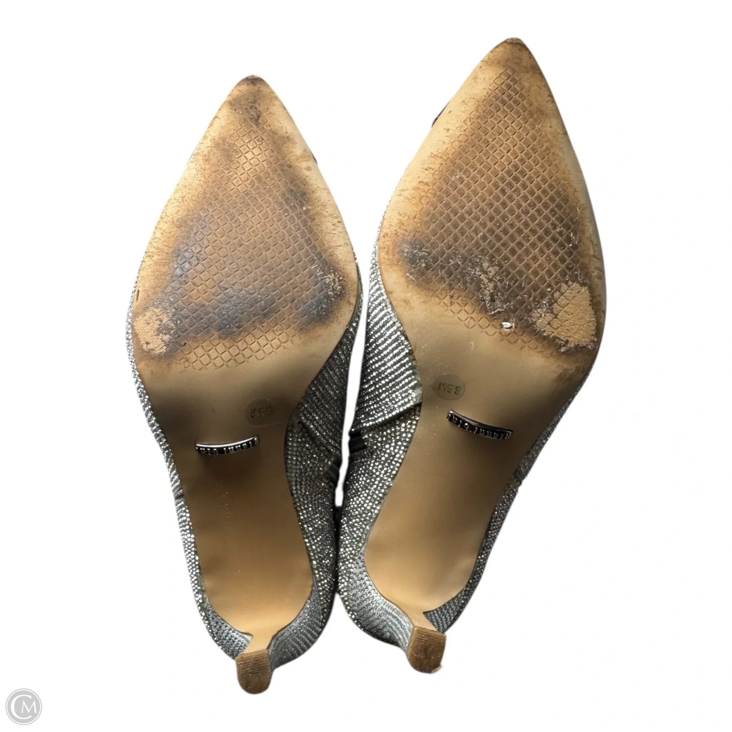 Katyanna Two Rhinestone Embellished Western Dress Boots By Gianni Bini In Silver, Size: 8.5