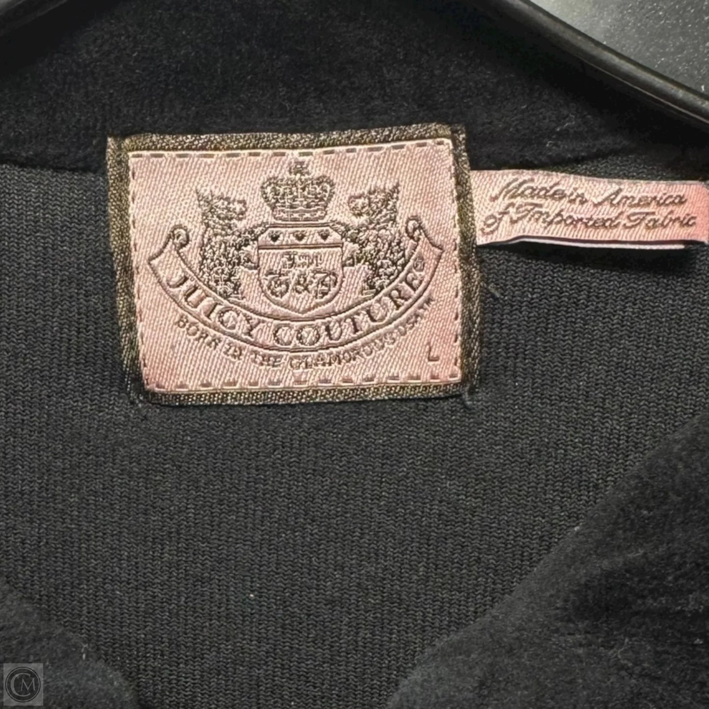 Athletic Jacket By Juicy Couture In Black, Size: L