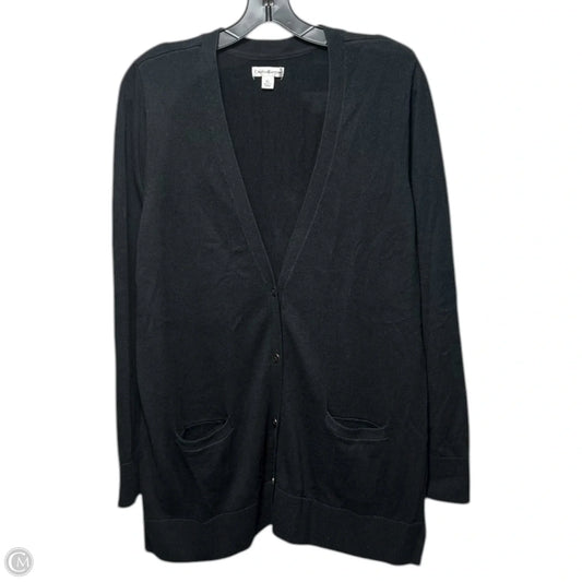 Sweater Cardigan By Croft And Barrow In Black, Size: Xl