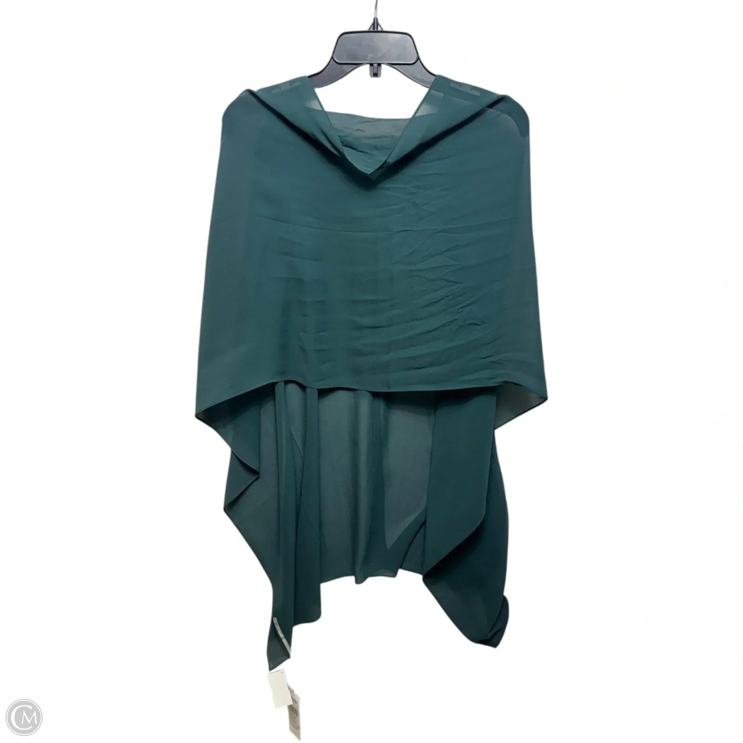 Sheer Silk Georgette Poncho By Eileen West In Green, Size: Osfm