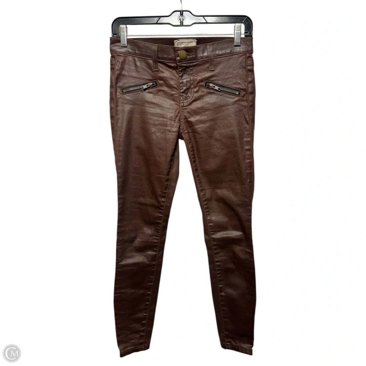 Coated Jeans Skinny By Current Elliott In Brown, Size: 0