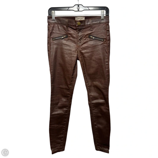 Coated Jeans Skinny By Current Elliott In Brown, Size: 0