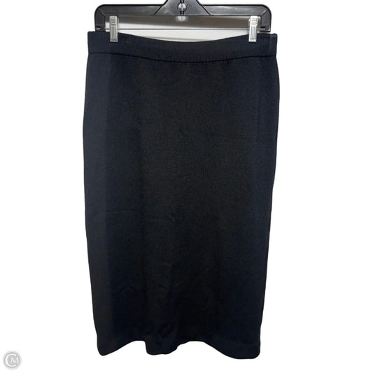 Knit Midi Skirt Luxury Designer By St John Knits In Black, Size: 12