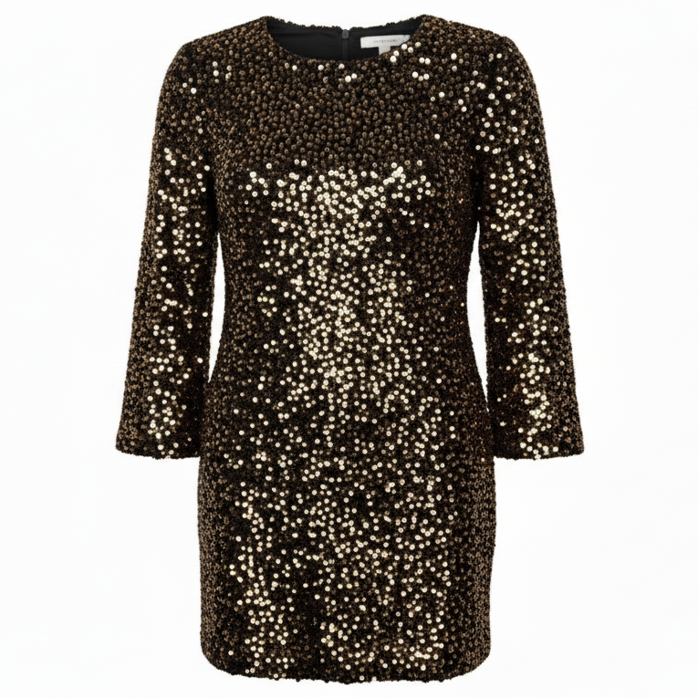 Dress Party Short By H&m In Gold, Size: S