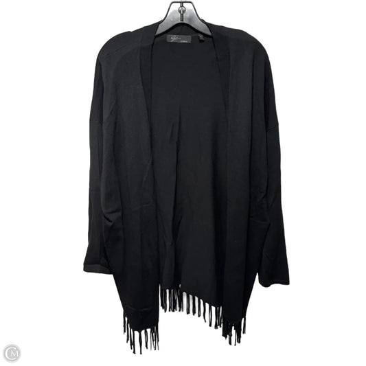Sweater Cardigan By Elan In Black, Size: 1x