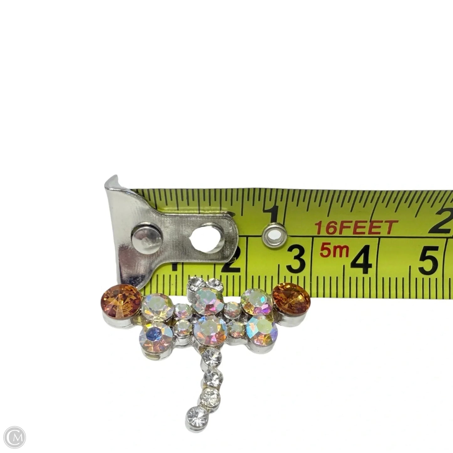 Tiny Rhinestone Butterfly Pin