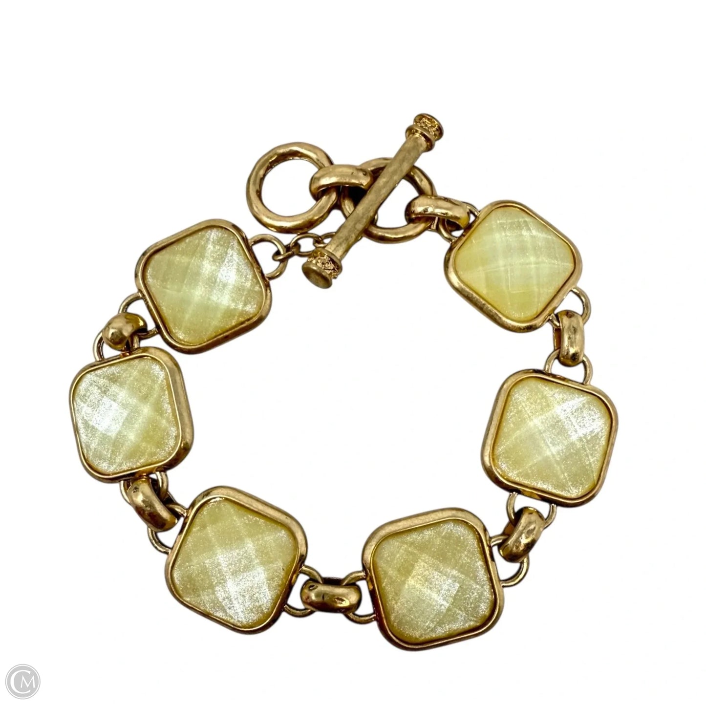 Faceted Yellow Square Stone Toggle Link Bracelet Other By Clothes Mentor