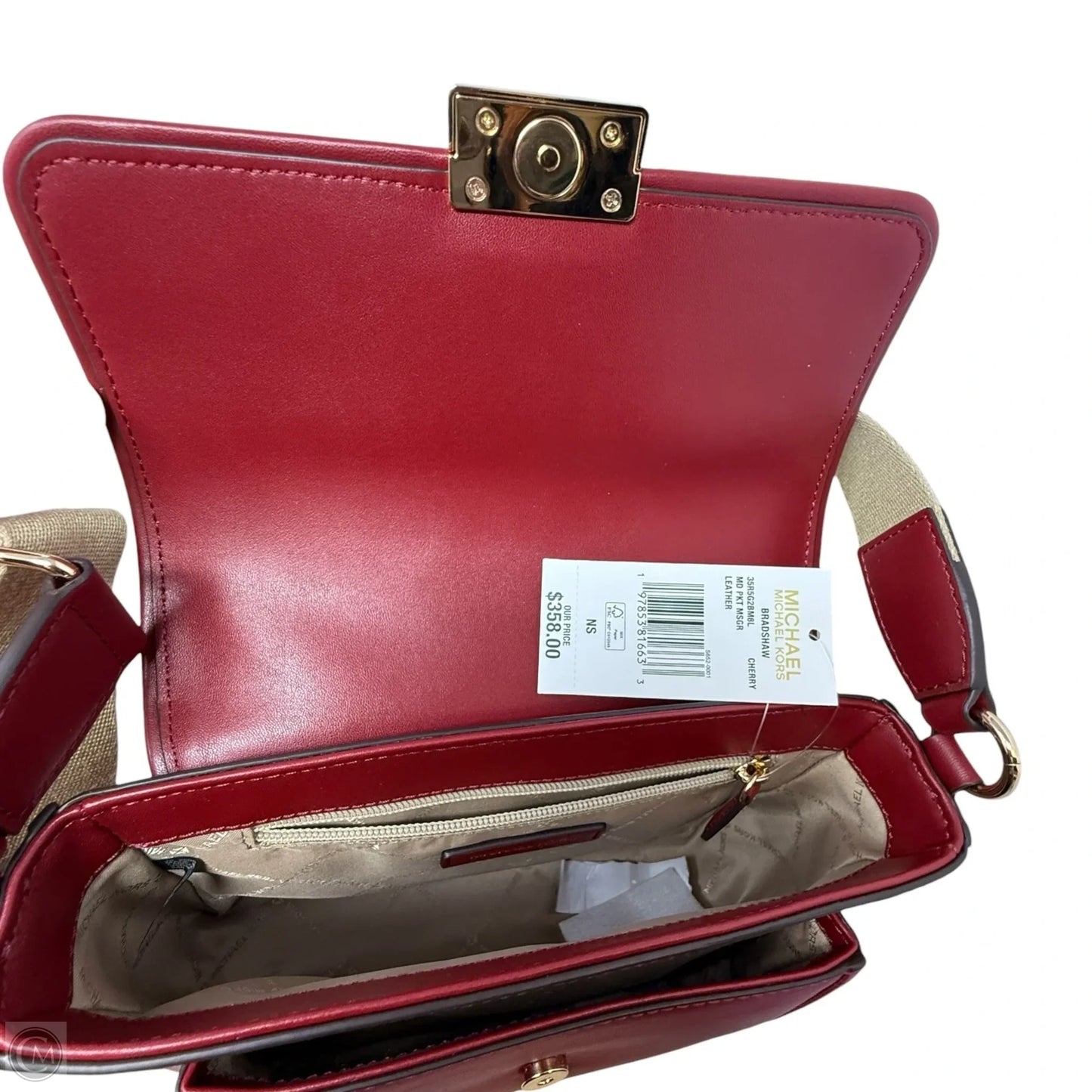 Bradshaw Pocket Messenger Bag By Michael By Michael Kors, Size: Medium