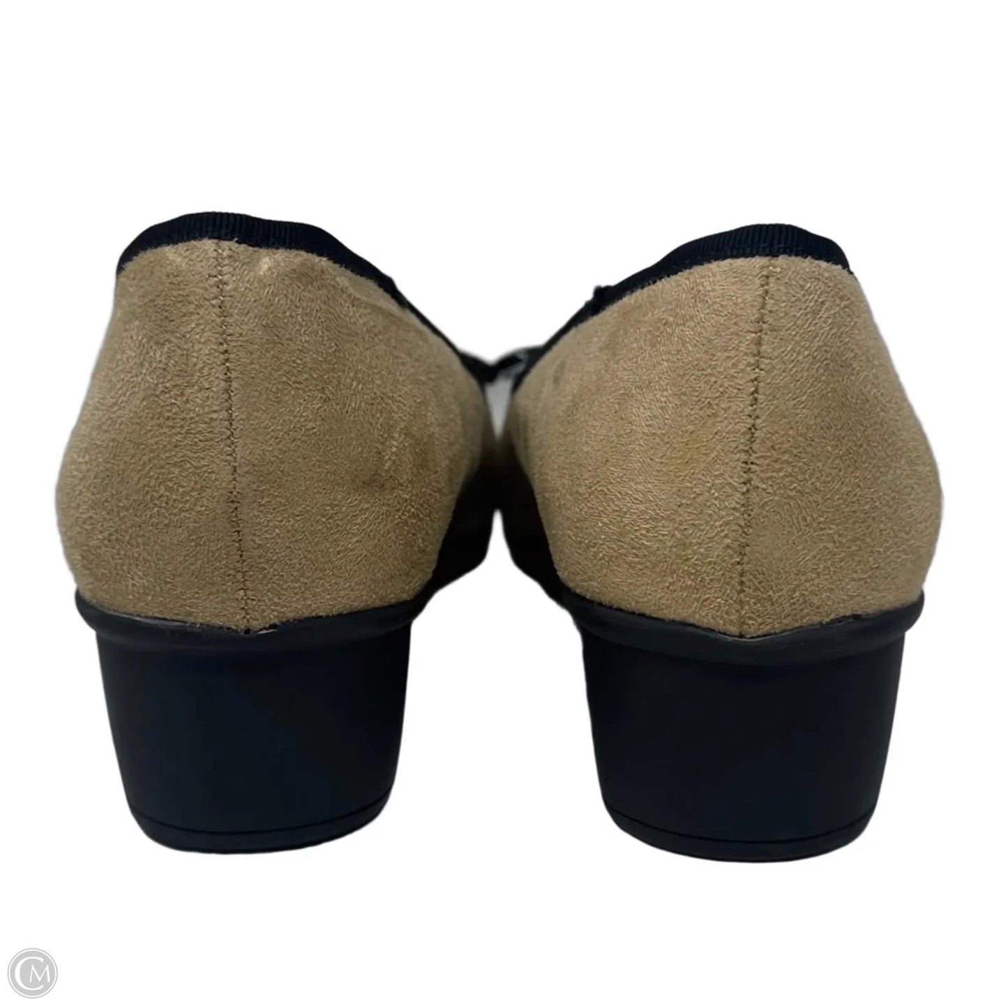 Cap Toe Wedge Shoes Heels By Comfortview In Black & Brown, Size: 10