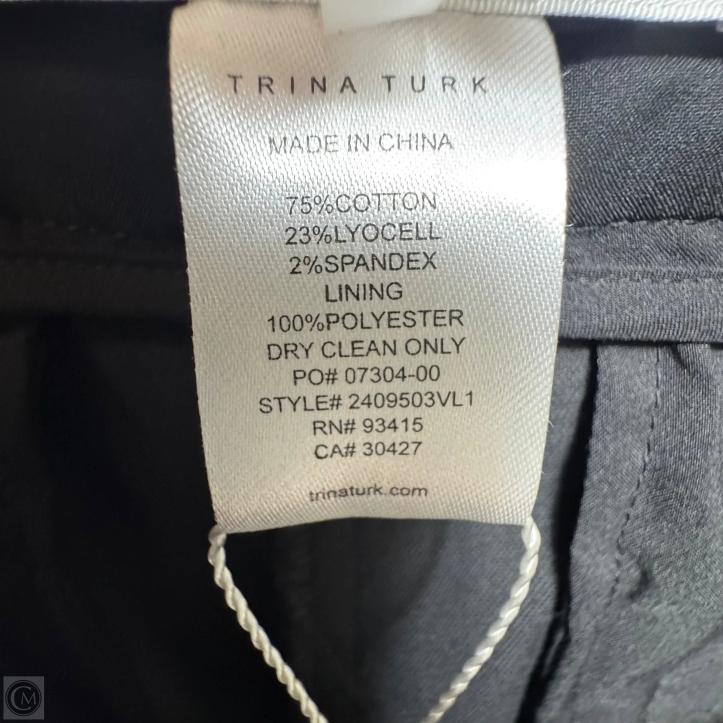 WestPort Velveteen Pants By Trina Turk In Black, Size: 10