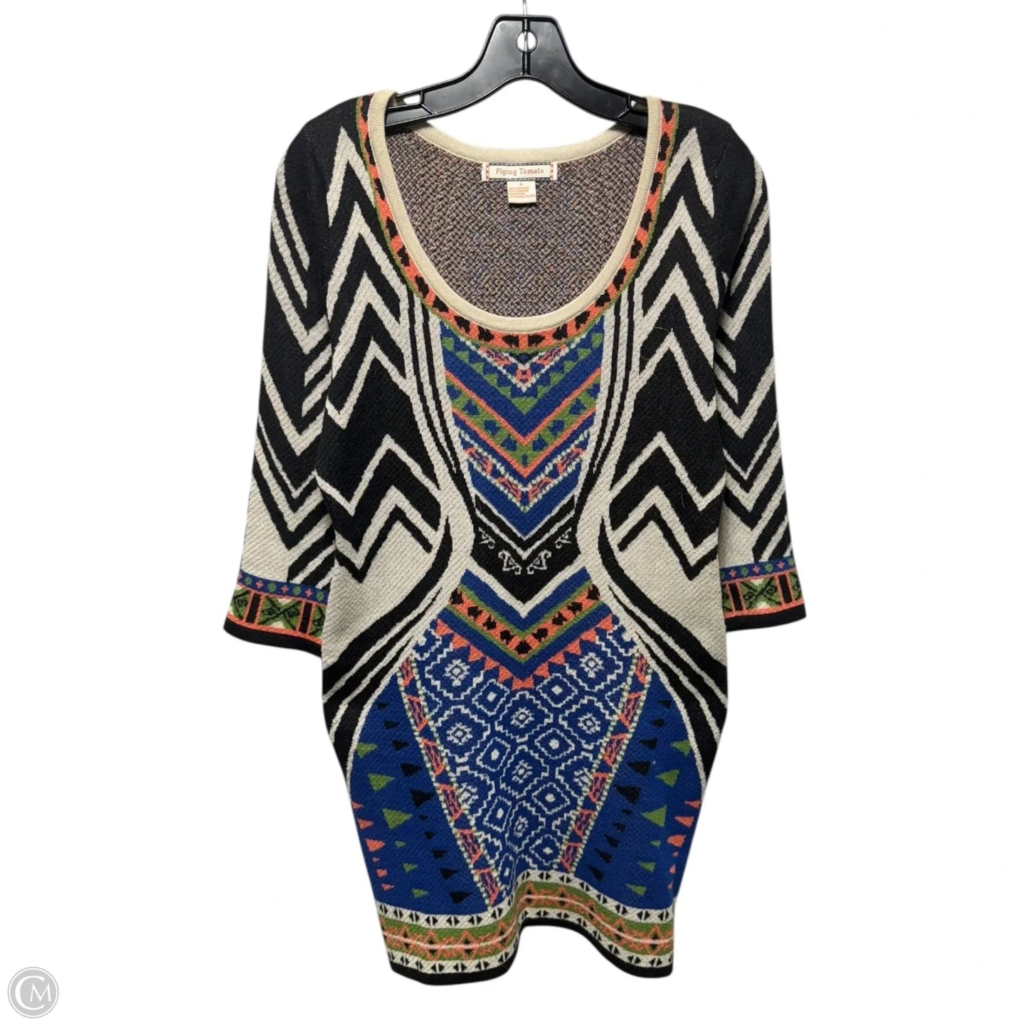 Knit Dress Casual Midi By Flying Tomato In Multi-colored, Size: M