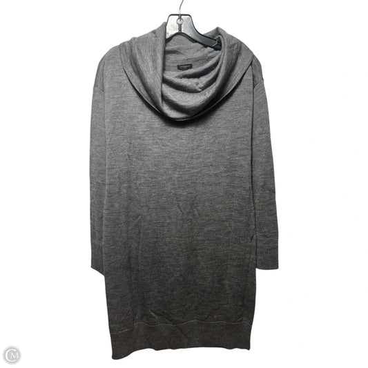 Sweater Dress Casual Midi By Ann Taylor In Grey, Size: M