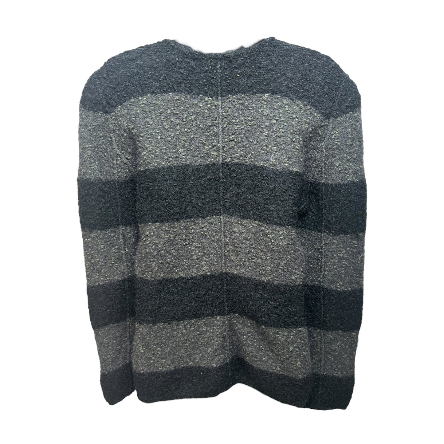 Double Breasted Cardigan Sweater By Emporio Armani In Striped Pattern, Size: S