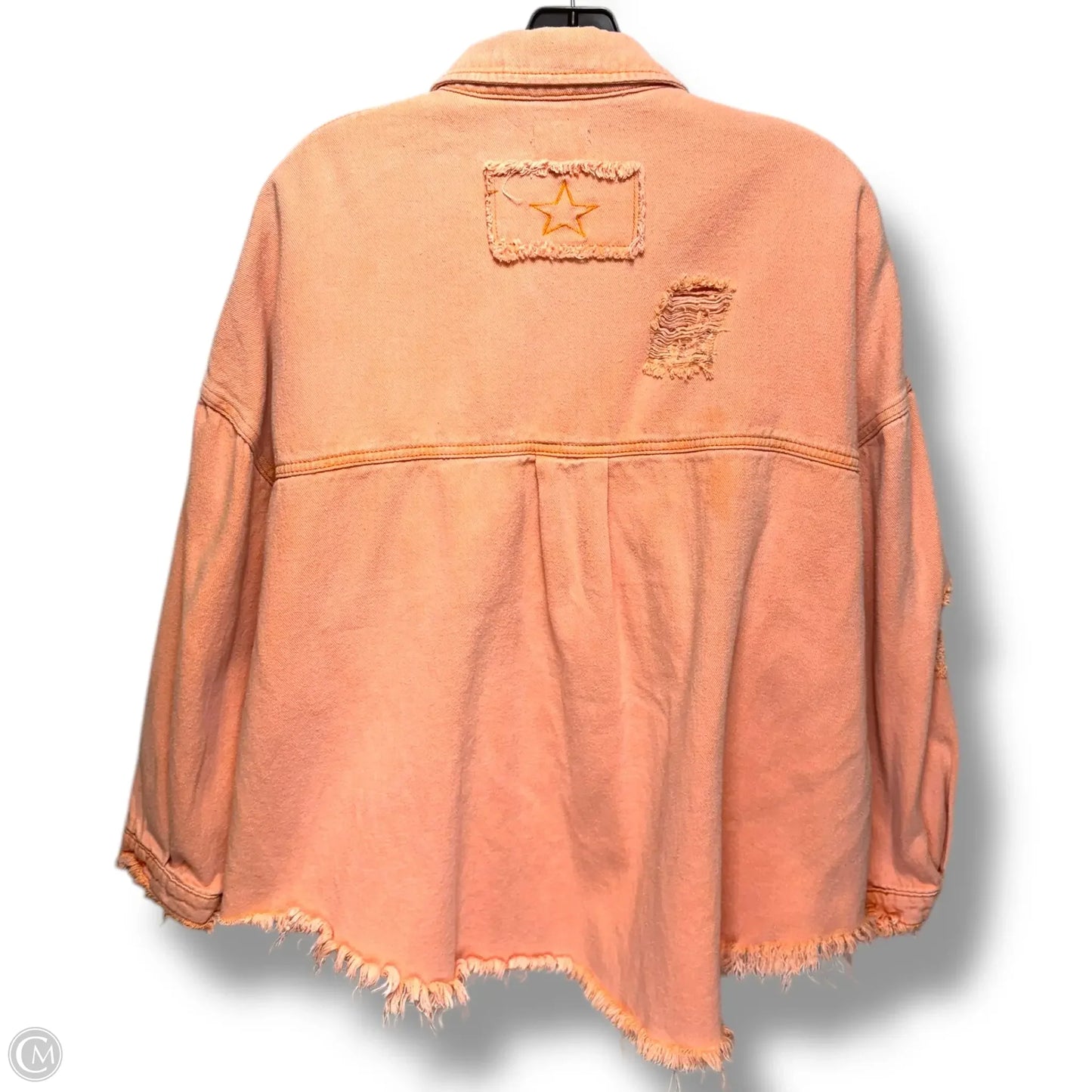 Jacket Denim By Pol In Pink Denim, Size: M