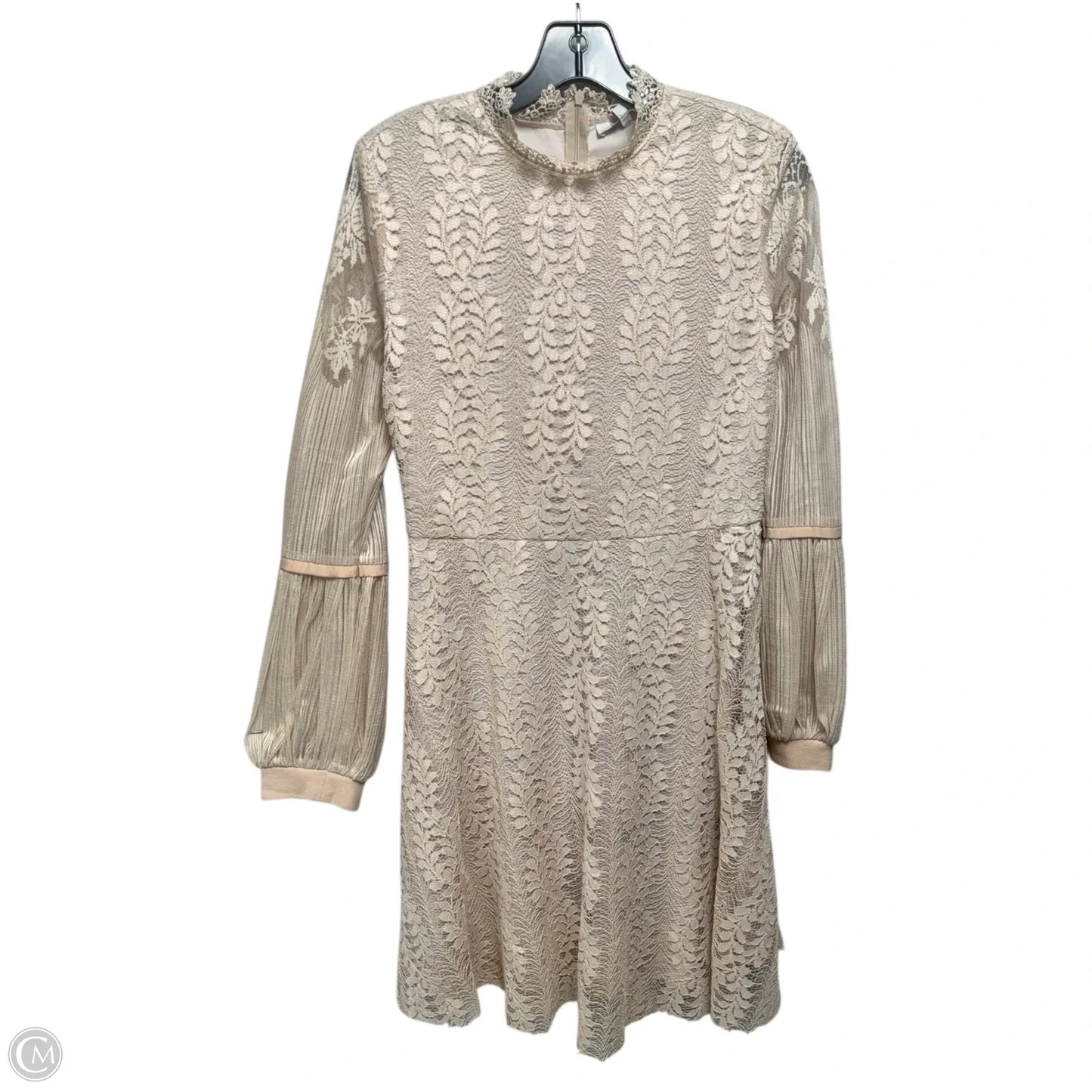 Lace Mock Neck Mini Dress By Lucy Paris In Plaid Pattern, Size: M