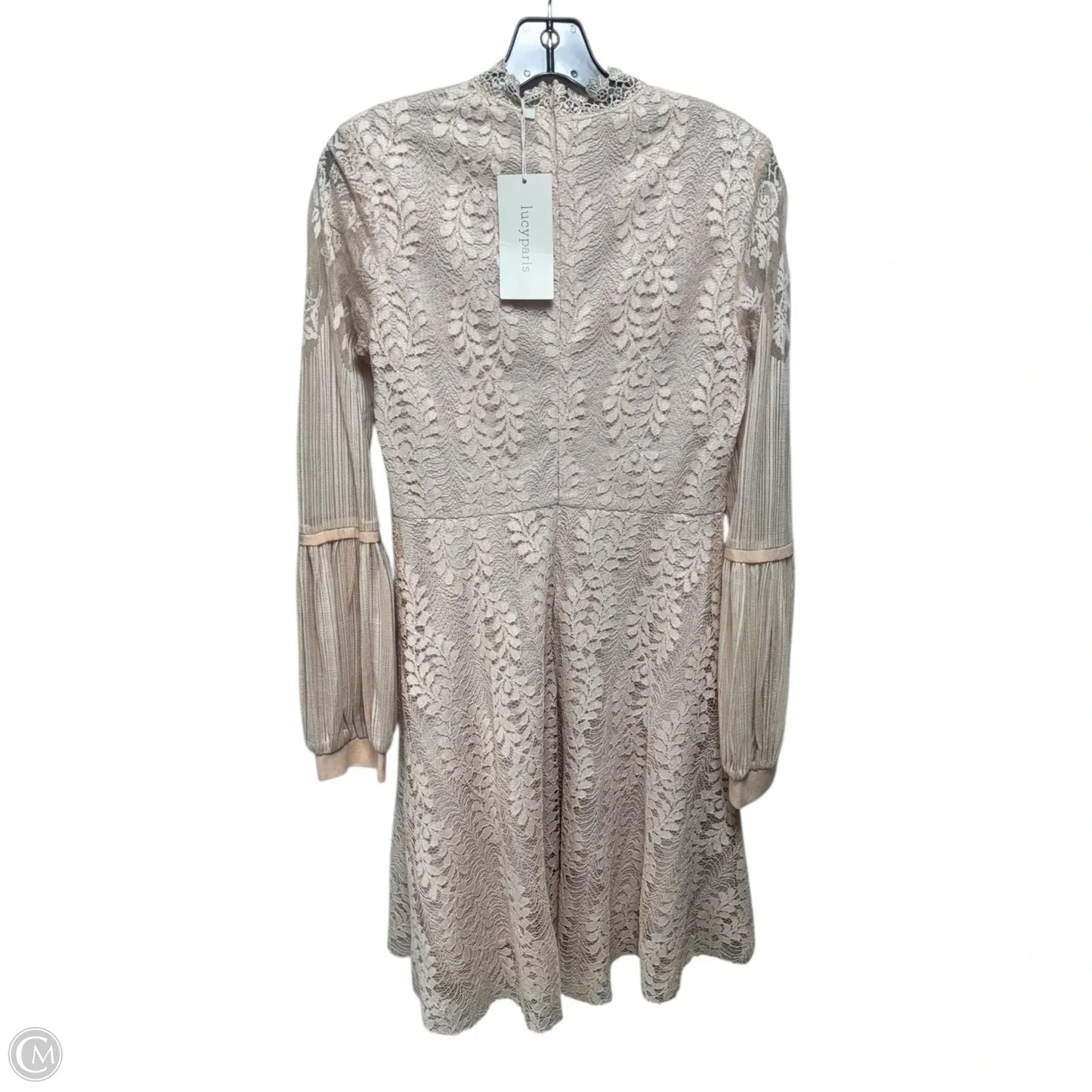 Lace Mock Neck Mini Dress By Lucy Paris In Plaid Pattern, Size: M