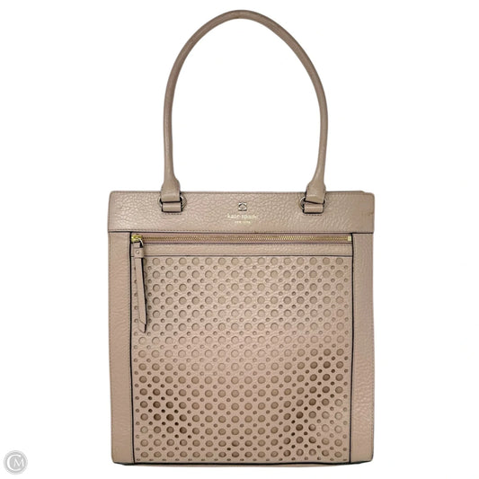 Perri Lane Bubbles Lynne Perforated Leather Tote Bag Designer By Kate Spade, Size: Large