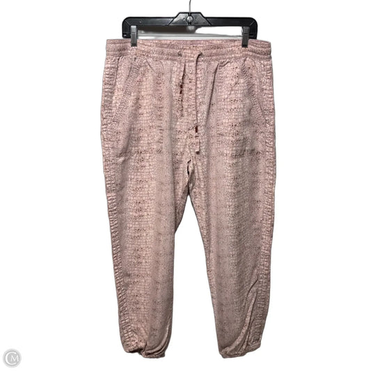 Pants Joggers By Anthropologie In Snakeskin Print, Size: L