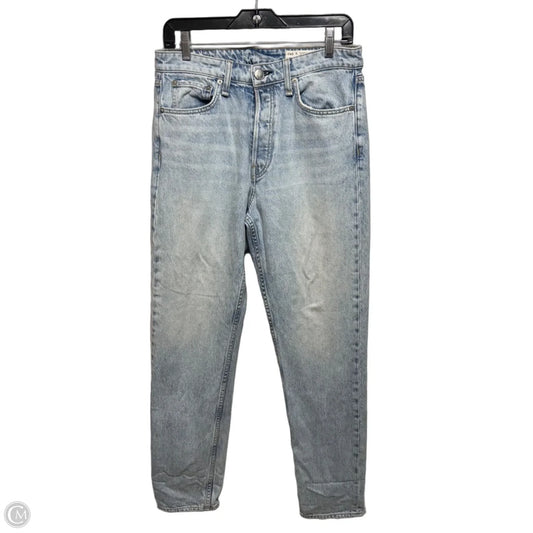 Jeans Wide Leg By Rag And Bone In Blue Denim, Size: 8/29