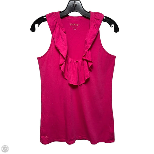 Top Short Sleeve Designer By Lilly Pulitzer In Pink, Size: M