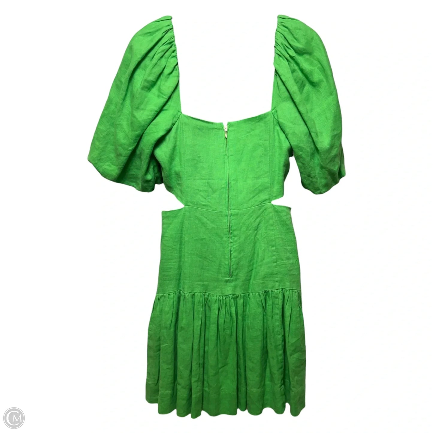 Kylanne Elbow Sleeve Linen Mini Dress Designer By Lilly Pulitzer In Gecko Green, Size: 4