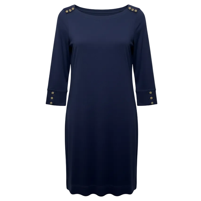 Sophie Dress Designer By Lilly Pulitzer In True Navy, Size: S