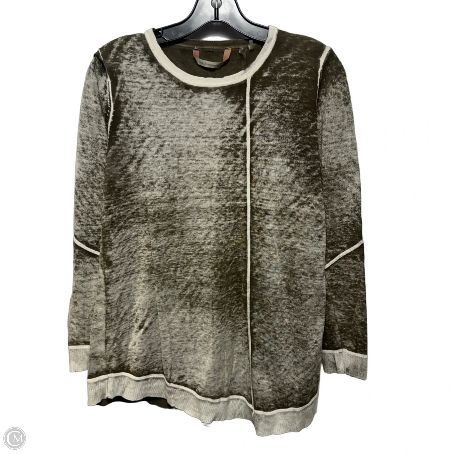 Silk Blend Knit Top Long Sleeve By Soft Surroundings In Green, Size: L