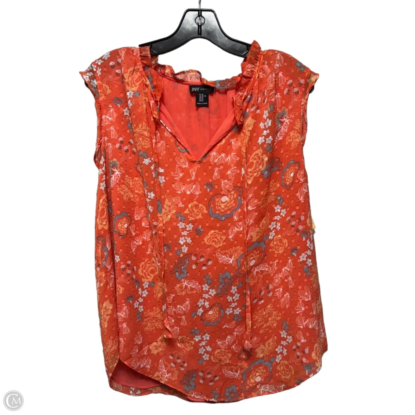 Top Sleeveless By Jones New York In Orange, Size: Xl