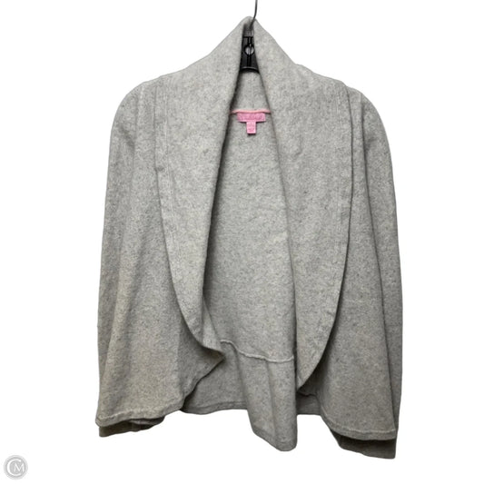 Sweater Cardigan Cashmere Designer By Lilly Pulitzer In Grey, Size: L