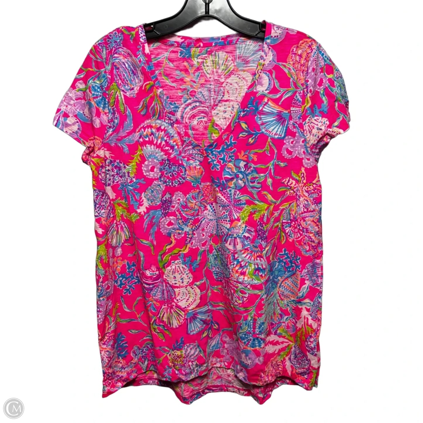 Top Short Sleeve Designer By Lilly Pulitzer In Pink, Size: S