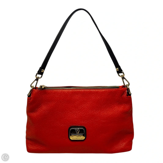 Handbag Leather By Valentina, Size: Small