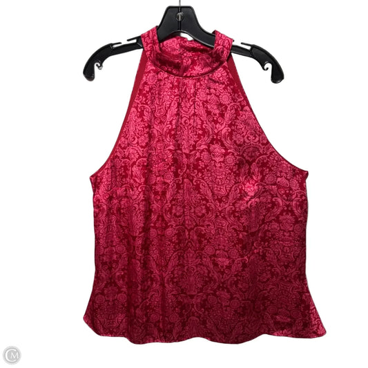 Top Sleeveless By Talbots In Pink & Red, Size: 16