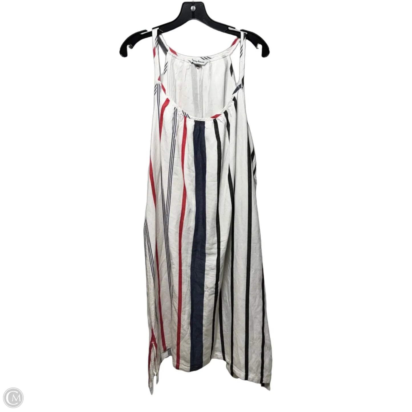 Linen Blend Dress Casual Maxi By Tommy Bahama In Striped Pattern, Size: Xl