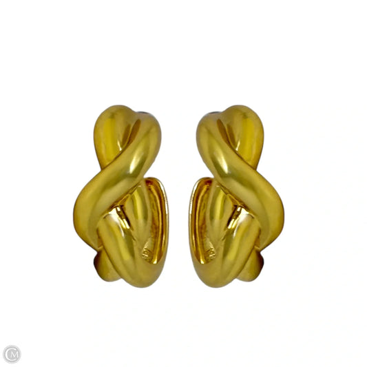 Gold Tone Braided Hoop Earrings  By J. Crew