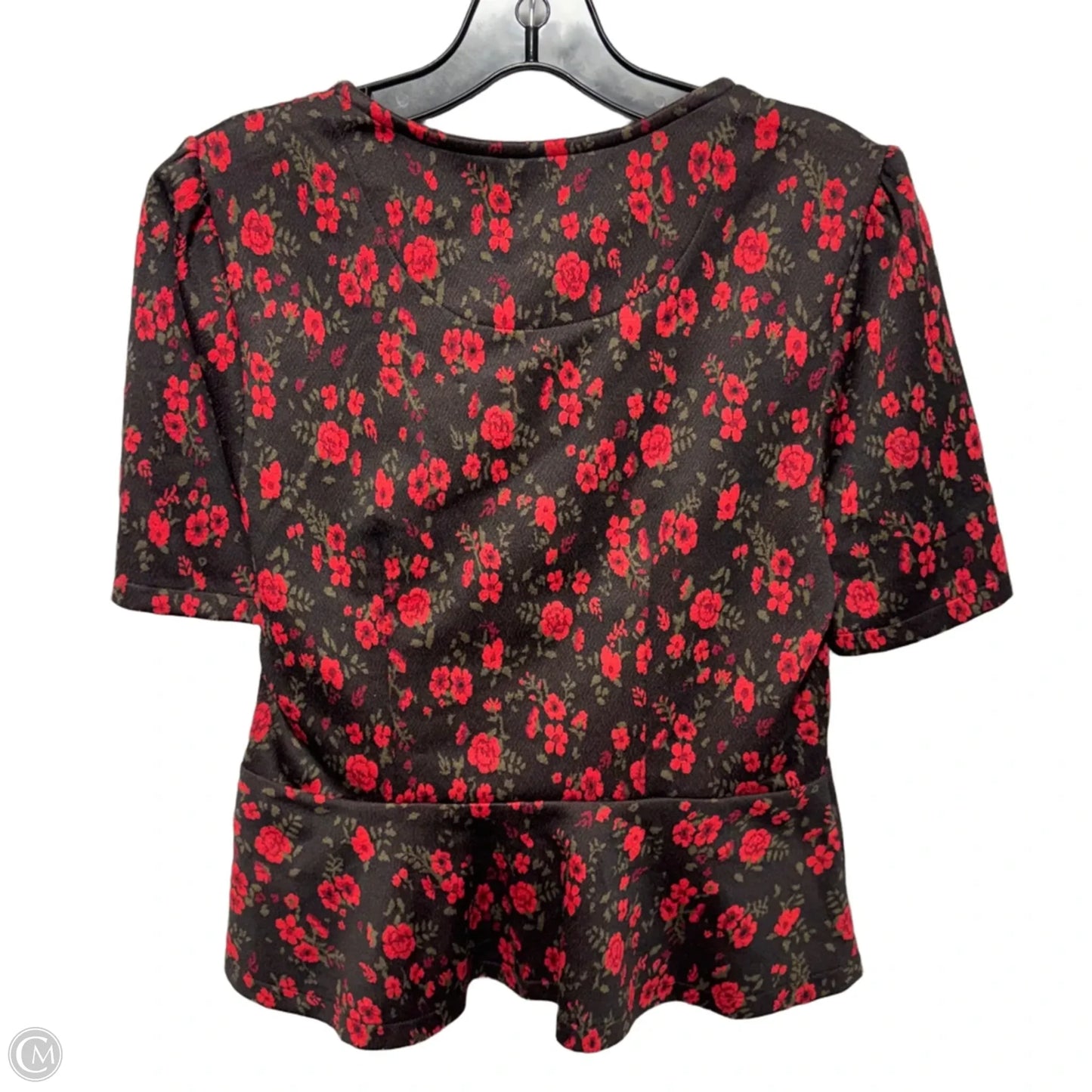 Top Short Sleeve By Meadow Rue by Anthropologie In Floral Print, Size: S