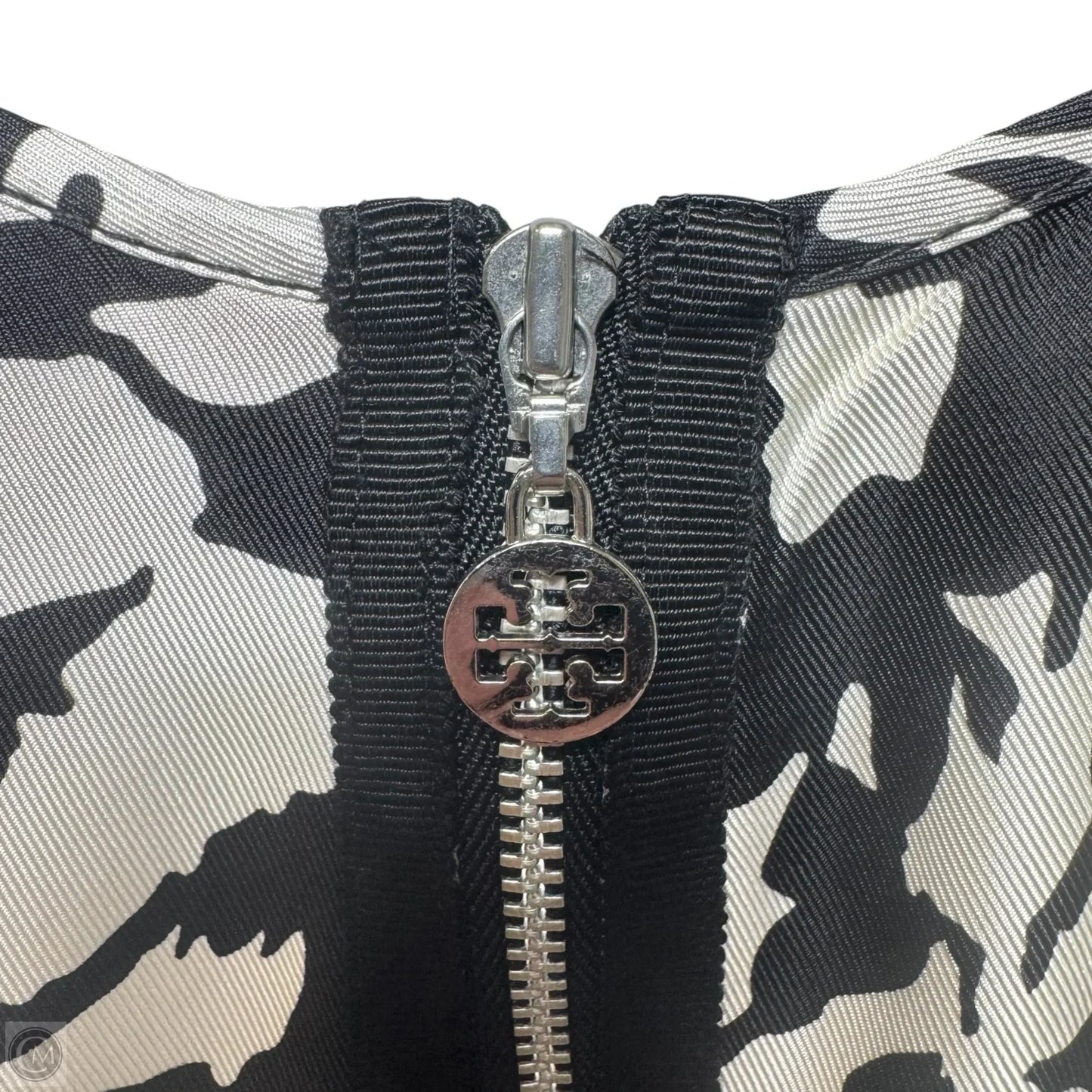 Silk Top Sleeveless Designer By Tory Burch In Black & White, Size: 8