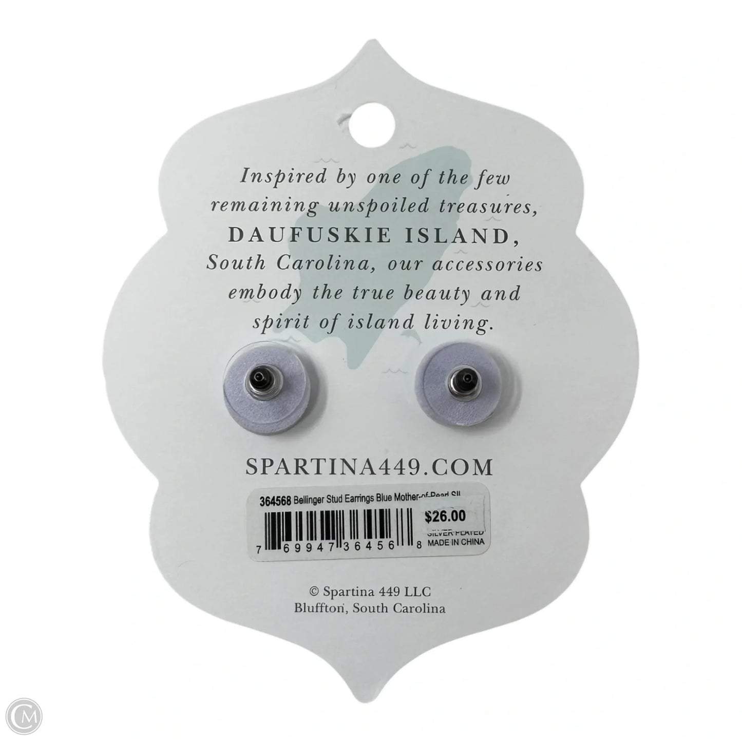 Sterling Plated Earrings Stud By Spartina
