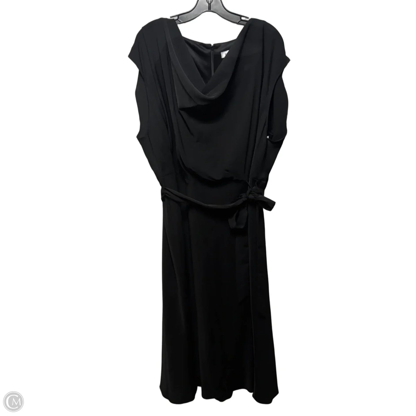 Cowl Neck Dress Casual Midi By Dkny In Black, Size: 22