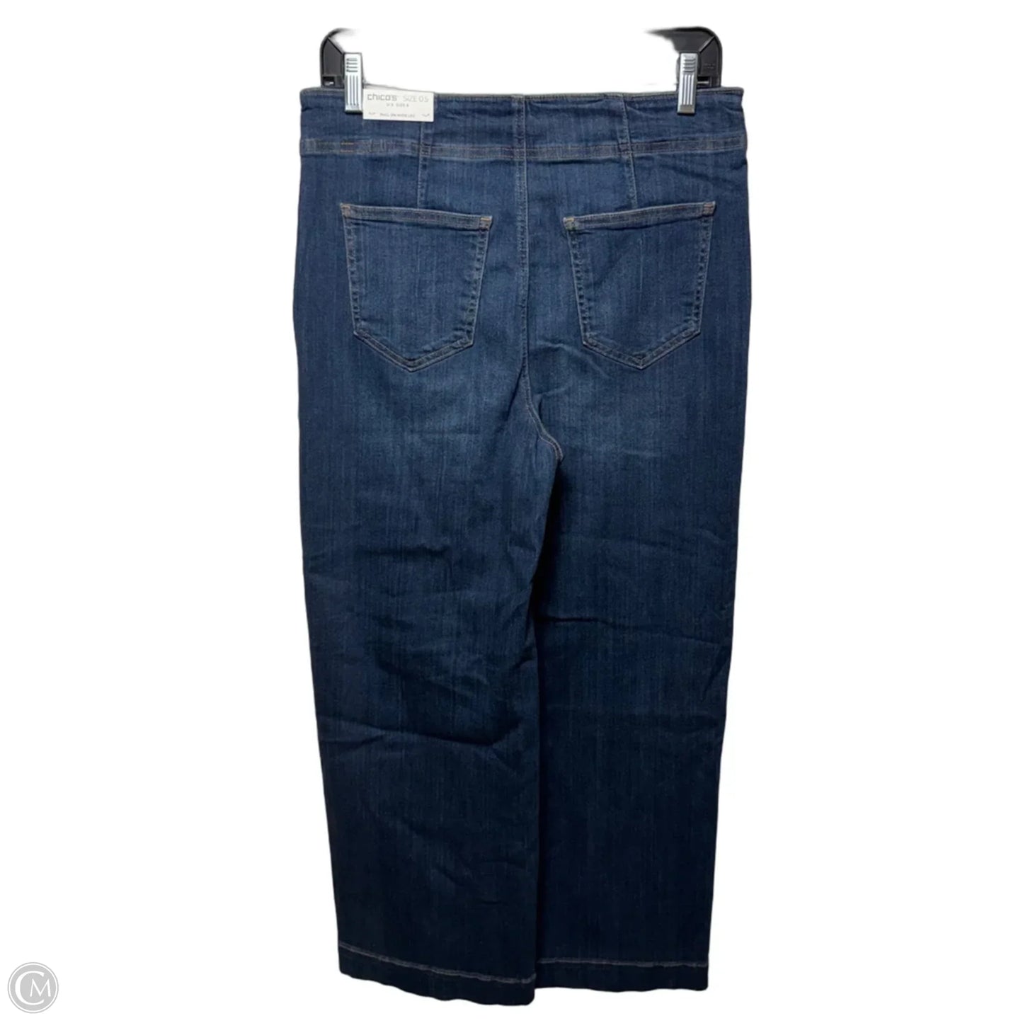 Pull On Wide Leg Jeans By Chicos In Blue Denim, Size: 6