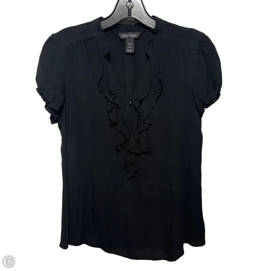 Silk Ruffle Top Sleeveless By White House Black Market In Black, Size: 8