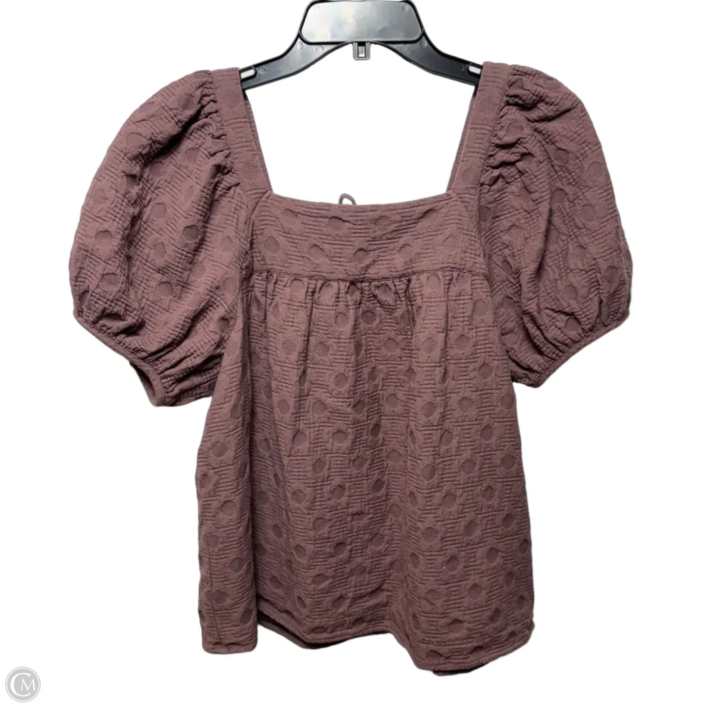 Top Short Sleeve By Madewell In Mauve, Size: M