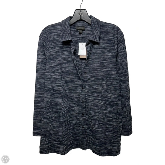 Top Long Sleeve By J. Jill In Blue & White, Size: S