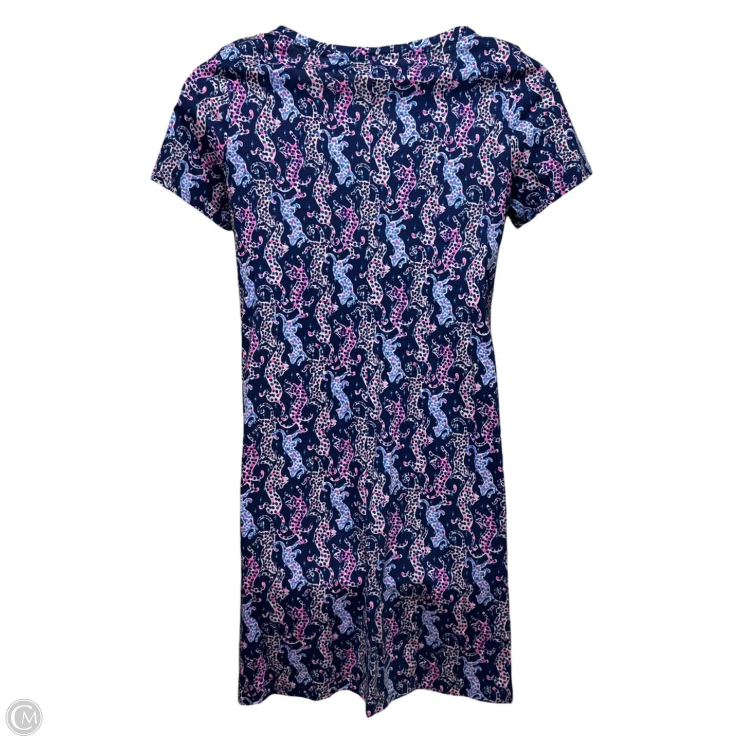 Cody Pocket Dress Designer By Lilly Pulitzer In Oyster Bay Navy On The Catwalk, Size: L